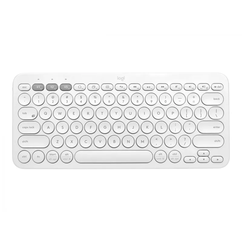 Logitech Multi-Device K380 - Bezvadu tastatūra - Bluetooth 3.0 - Vācu izkārtojums - Off-White