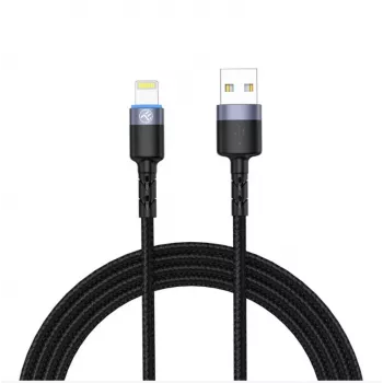 USB–Lightning datu kabelis Tellur 1.2 m neilona pīts melns