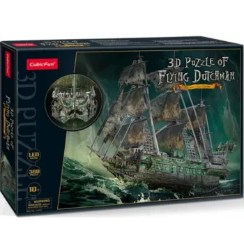 3D LED Puzle Flying Dutchman modelis L526H, bez nosaukuma — salikts apgaismots modelis