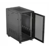 19 collu tīkla skapis LANBERG FF01-6022-23B, 22U, 600×1000 mm, melns, perforētas durvis