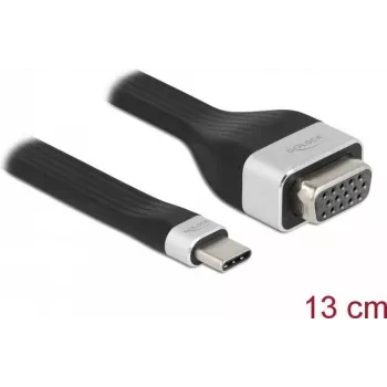 DeLOCK USB Type-C uz VGA FPC plakanais lentveida kabelis 86730