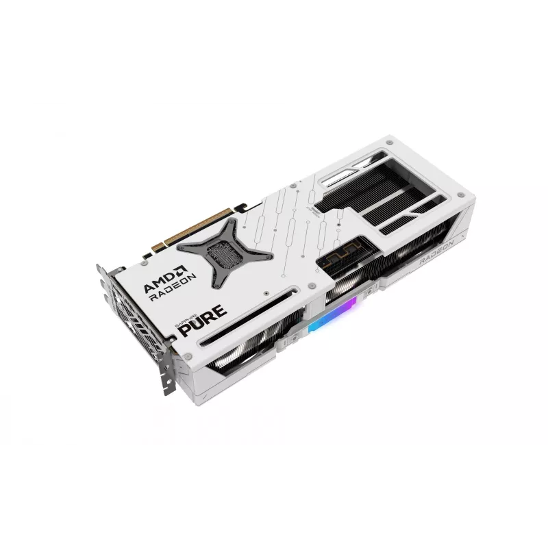 Grafikas karte Sapphire Radeon RX 9070 XT — 16 GB GDDR6, PCIe 5.0, 256-bit, 320 mm, 3-slot, Balta