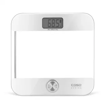 Caso Body Energy Ecostyle 03416 elektroniskie personīgie svari — maks. 180 kg, precizitāte 100 g, balts/pelēks