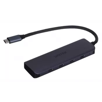 UNITEK uHUB Q4 USB-C centrmezgls 4 porti 5000 Mbit/s Pelēks