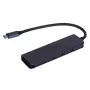UNITEK uHUB Q4 USB-C centrmezgls 4 porti 5000 Mbit/s Pelēks