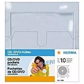 HERMA kabatiņas CD/DVD caurspīdīgas 129x130 mm 10 gab.