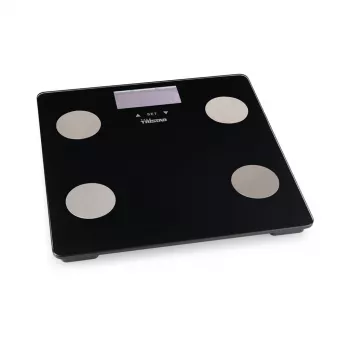 Personīgie svari Tristar WG-2442 — digitālie vannasistabas svari, maks. 150 kg, precizitāte 100 g, ĶMI, melni