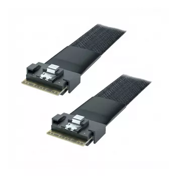 Supermicro kabelis CBL-MCIO-1340M5-1 daļēji plakans MCIO x8 (STR) – MCIO x8 (STR) 40 cm