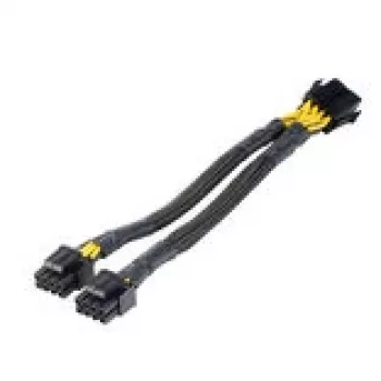 CPU barošanas adaptera kabelis Akasa 8-pin uz diviem 4+4-pin (AK-CBPW35-20)