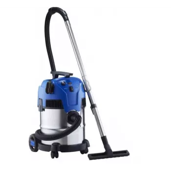 Nilfisk MULTI II 22 tvertnes putekļsūcējs sausai/slapjai tīrīšanai, nerūsējošais tērauds, 1200 W, putekļu maisiņš