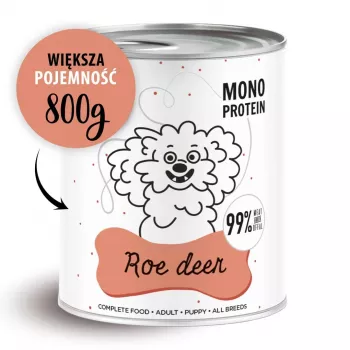 PAKA ZWIERZAKA Pepe stirnu gaļas mitrā suņu barība - 800g
