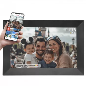 Denver PFF-1024BMK2 digitālais foto rāmis Melns 25.6 cm (10.1 inch) Skārienekrāns Wi-Fi