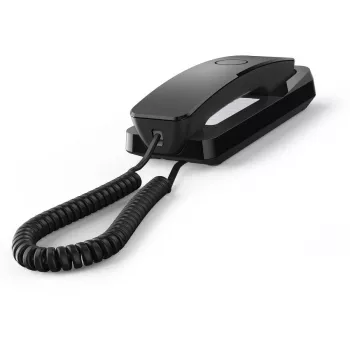 Gigaset DESK 200 Melnais vadu telefons analogs 10 ātrās numursastādīšanas ieraksti