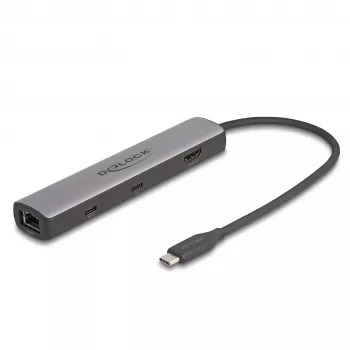 DeLOCK USB Type-C dokstacija 8K HDMI USB 10 Gbps 2.5 Gigabit LAN PD 100W