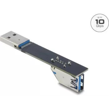 USB Type-A dzimuma mainītājs DELOCK 67422, Type-A uz Type-A, melns