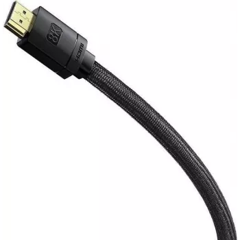 HDMI kabelis Baseus CAKGQJ01 2 m, HDMI Type A vīrietis–vīrietis, HDMI 2.1, melns/sudrabs