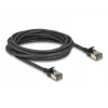 Tīkla kabelis DeLOCK RJ45 Cat.8.1 F/FTP Slim Pro 5m Melns