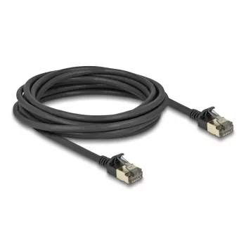 Tīkla kabelis DeLOCK RJ45 Cat.8.1 F/FTP Slim Pro 5m Melns