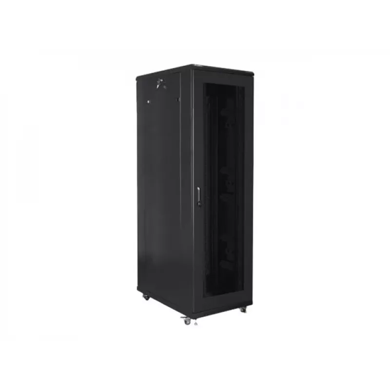 Brīvi stāvošs serveru skapis LANBERG FF01-8042-23B 42U 19 collu 800×1000 mm Melns, 121 kg slodze