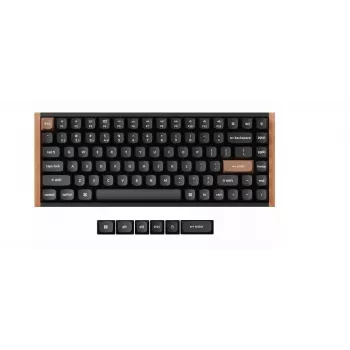 Bezvadu mehāniskā tastatūra Keychron K2 Special Edition — kompakts 75% izkārtojums, RGB fona apgaismojums, Melna, modelis K2H-F1