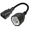 Strāvas adapteris QOLTEC 53906 IEC 320 C14 uz SCHUKO 16A 250V
