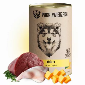 PAKA ZWIERZAKA Truša un mežacūkas ar ķirbi mitrā suņu barība - 400g