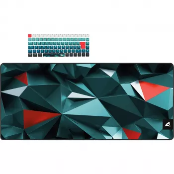 Sharkoon SKILLER SGK50 S3 Design Bundle D1 pelēkzaļš-sarkans — vadu spēļu tastatūra, kompakts izkārtojums