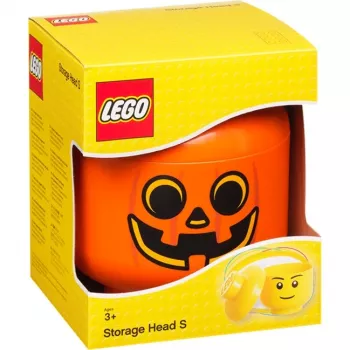 LEGO Storage Head pumpkin, maza, Uzglabāšanas kaste oranža/melna
