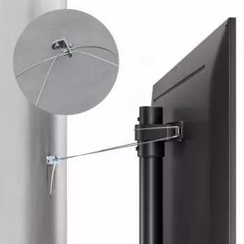 Maclean MC-494 TV grīdas statīvs 32–70 collu televizoriem, VESA līdz 400×400 mm, maks. 40 kg, slīpums 70°