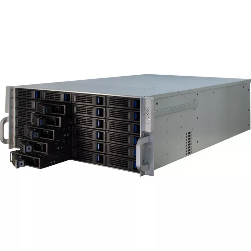 Servera korpuss Inter-Tech 4U-4424 Rack Melns, Sudrabs