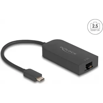 Docking Station DeLOCK 66046 USB 3.2 Gen 1 Type-C Melns Ethernet 2.5G