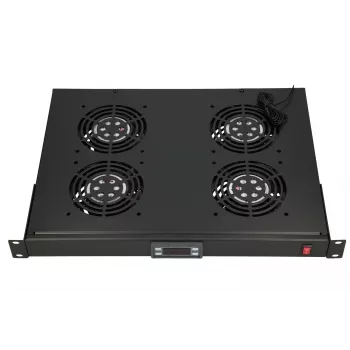 Ventilatoru panelis Extralink 19 collu 4 ventilatori ar termostatu