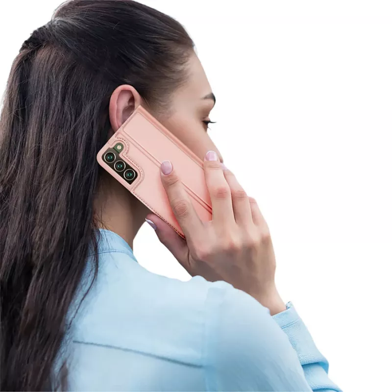 Dux Ducis Skin Pro holster maciņš ar atloku Samsung Galaxy S22+ (S22 Plus) rozā