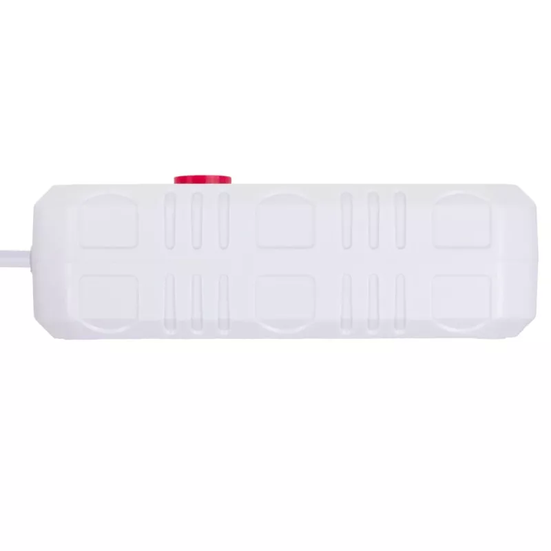 Strāvas sloksne MACLEAN MCE388 W — 2 kontaktligzdas, 3×USB, 110–240V, 2500W, 3 m vads, balta
