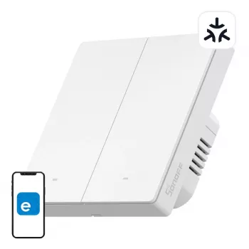 SONOFF M5-2C-86W WiFi Matter viedais sienas slēdzis (2 kanāli)
