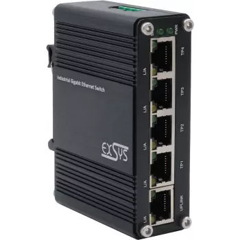 Ethernet slēdzis Exsys EX-62020 — 5 portu 10/100/1000Tx gigabitu neuzraudzīts slēdzis