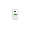 Sienas lādētājs NATEC RIBERA 12V 20W USB-C PD 3.0 + USB-A Samsung AFC Balts