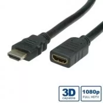 HDMI pagarinājuma kabelis High Speed + Ethernet VALUE 1 m