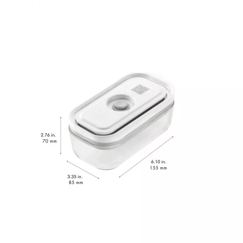 Pārtikas uzglabāšanas kārbu komplekts ZWILLING FRESH & SAVE taisnstūra stikls/plastmasa 3 gab., 0,35/0,75/1,6 L, hermētisks, mikroviļņu/cepeškrāsns/ledusskapis drošs