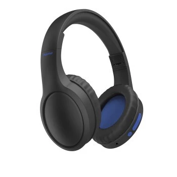 Hama 00184160 Bezvadu un vadu austiņas ar USB Type-C Bluetooth, melnas/zilas