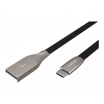 NATEC Prati USB-C/A 2.0 kabelis 1m melns metāla