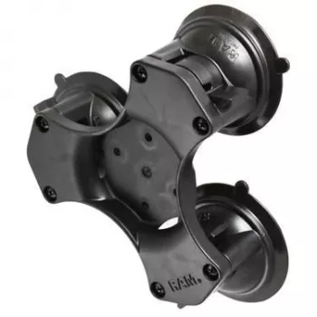 RAM Mounts Twist-Lock trīskāršā piesūcekņu pamatne, kompozīts, melna RAP-365-224-1BU