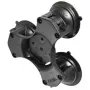 RAM Mounts Twist-Lock trīskāršā piesūcekņu pamatne, kompozīts, melna RAP-365-224-1BU