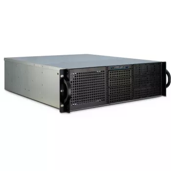 Inter-Tech 3U-30248 Rack korpuss melns, nerūsējošais tērauds