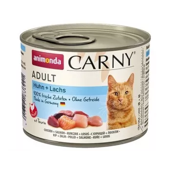 Slapjā barība kaķiem animonda ANIMONDA Carny Chicken + Salmon 200 g bezgraudu, pieaugušiem, 11% olbaltumvielu