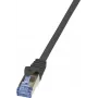 LogiLink PrimeLine - Patch-Cable - RJ-45 (vīriešu) uz RJ-45 (vīriešu) - 15 m - SFTP, PiMF - CAT 6a - Bezhalogēna, Lieta, Bezķēdes - Melns