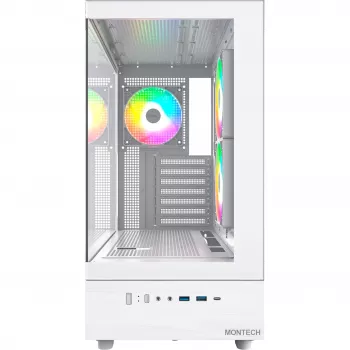Montech XR Midi-Tower, rūdīts stikls - balts