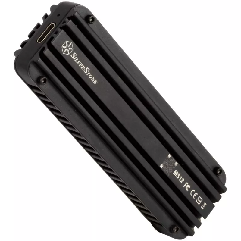 Ārējais SSD korpuss Silverstone MS12 Melns M.2