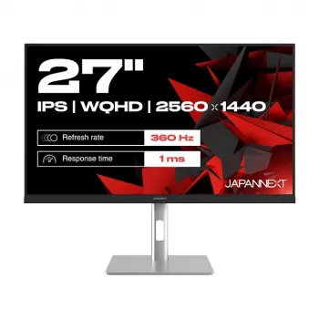 JAPANNEXT JN-I270WQHD300F-HSP monitors 68.6 cm (27 inch) 2560 x 1440 Wide Quad HD LED Pelēks