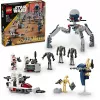 LEGO Star Wars Clone Trooper & Battle Droid Battle Pack ar ātrumvelosipēdu, 4 minifigūrām un 5 figūrām